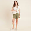 Short fluide taille basse vert kaki femme