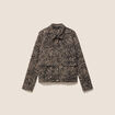 Veste droite doubl&eacute;e beige femme