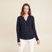 Pull manches longues bleu marine femme