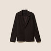 Veste tailleur cintr&eacute;e marron fonc&eacute; femme