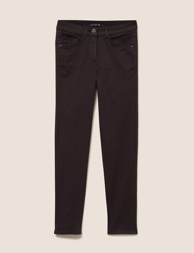 Pantalon magique Le L&eacute;ger coupe ajust&eacute;e marron fonc&eacute; femme