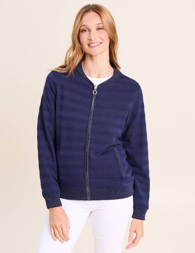 Gilet r&eacute;versible esprit bomber blanc femme