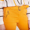 Pantalon ajusté 7/8ème jaune moutarde femme