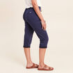 Pantacourt coupe mom large bleu marine femme