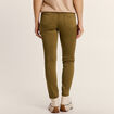 Pantalon enduit r&eacute;versible couleur bronze femme