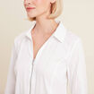 Chemise manches longues zippée blanc femme