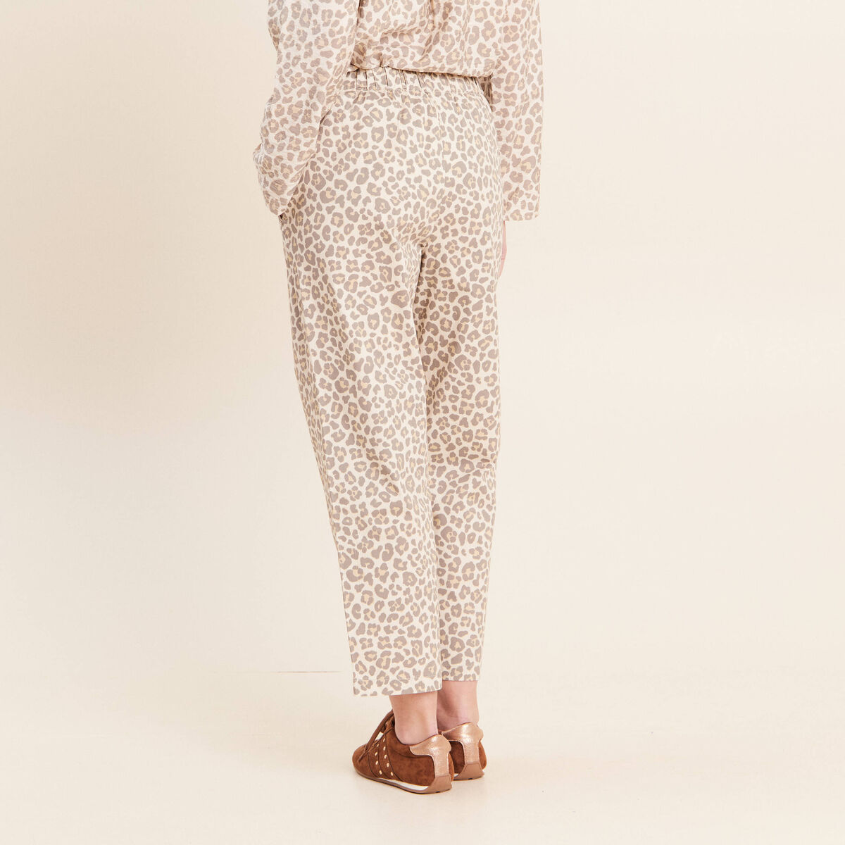 Pantalon mom blanc femme