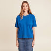 T-shirt manches courtes bleu femme