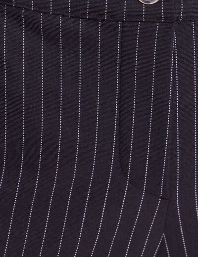 Pantalon large 7/8&egrave;me bleu femme