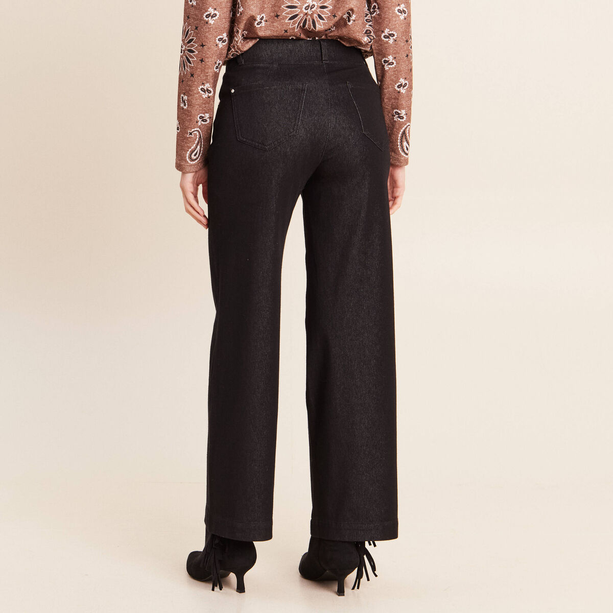 Pantalon Magique L'Enfilable denim noir femme