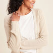 Gilet manches longues couleur or femme