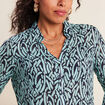 Chemise manches longues bleu ciel femme