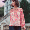 Blouse manches longues rose fushia femme