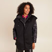 Doudoune 2 en 1 avec capuche noir femme