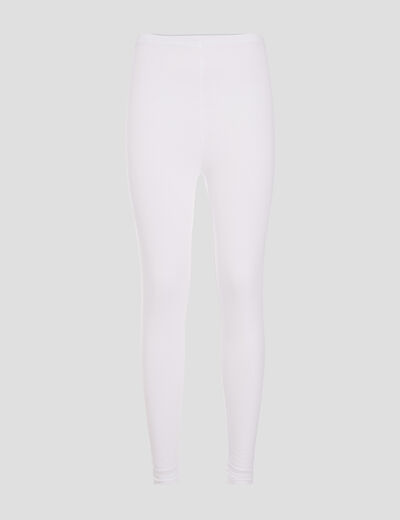 Legging taille haute blanc femme