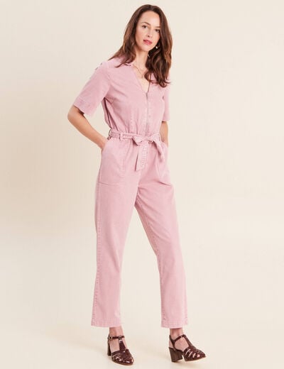 Combinaison fluide rose femme