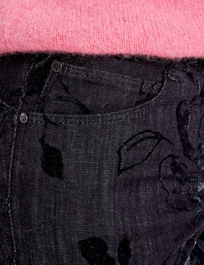 Jean ajusté taille standard denim gris femme