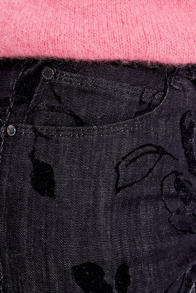 Jean ajusté taille standard denim gris femme