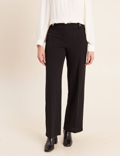 Pantalon taille haute noir femme