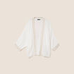 Gilet manches 3/4 ecru femme