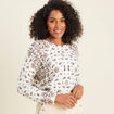 Pull col rond marron femme