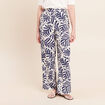 Pantalon fluide taille haute blanc femme