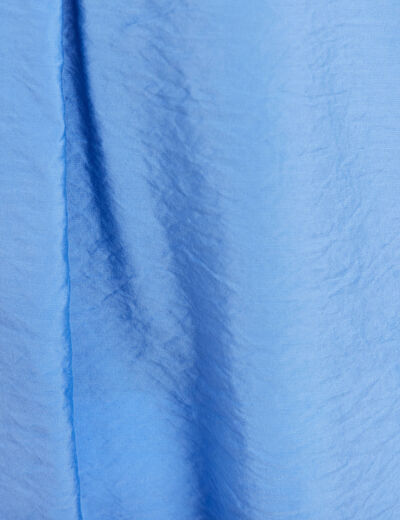 Blouse manches 3/4 bleu femme