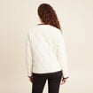 Doudoune sans col doublée ecru femme