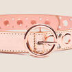 Ceinture à oeillets rose clair femme
