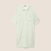 Robe droite courte manches courtes blanc femme