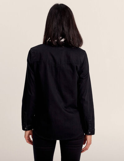 Chemise en jean noir femme
