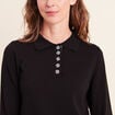 Polo noir femme