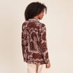 Chemise fluide manches longues marron femme