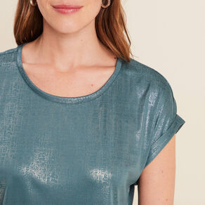 t shirt manches courtes vert femme T-shirt manches courtes vert femme