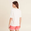 T-shirt manches courtes ecru femme