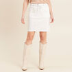 Jupe droite r&eacute;versible blanc femme