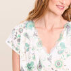 T-shirt col rond ecru femme