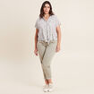 T-shirt manches courtes vert kaki femme