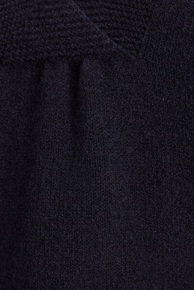 Pull sans manches bleu foncé femme