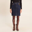 Jupe droite courte denim brut femme