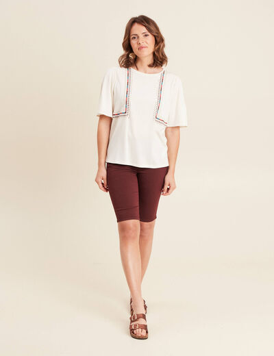 Bermuda magique le Léger bordeaux femme