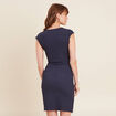 Robe courte ajustée bleu marine femme