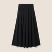 Jupe longue évasée fluide noir femme