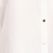 Chemise ample en coton manches 3/4 ecru femme