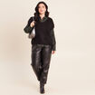 Pull sans manches noir femme