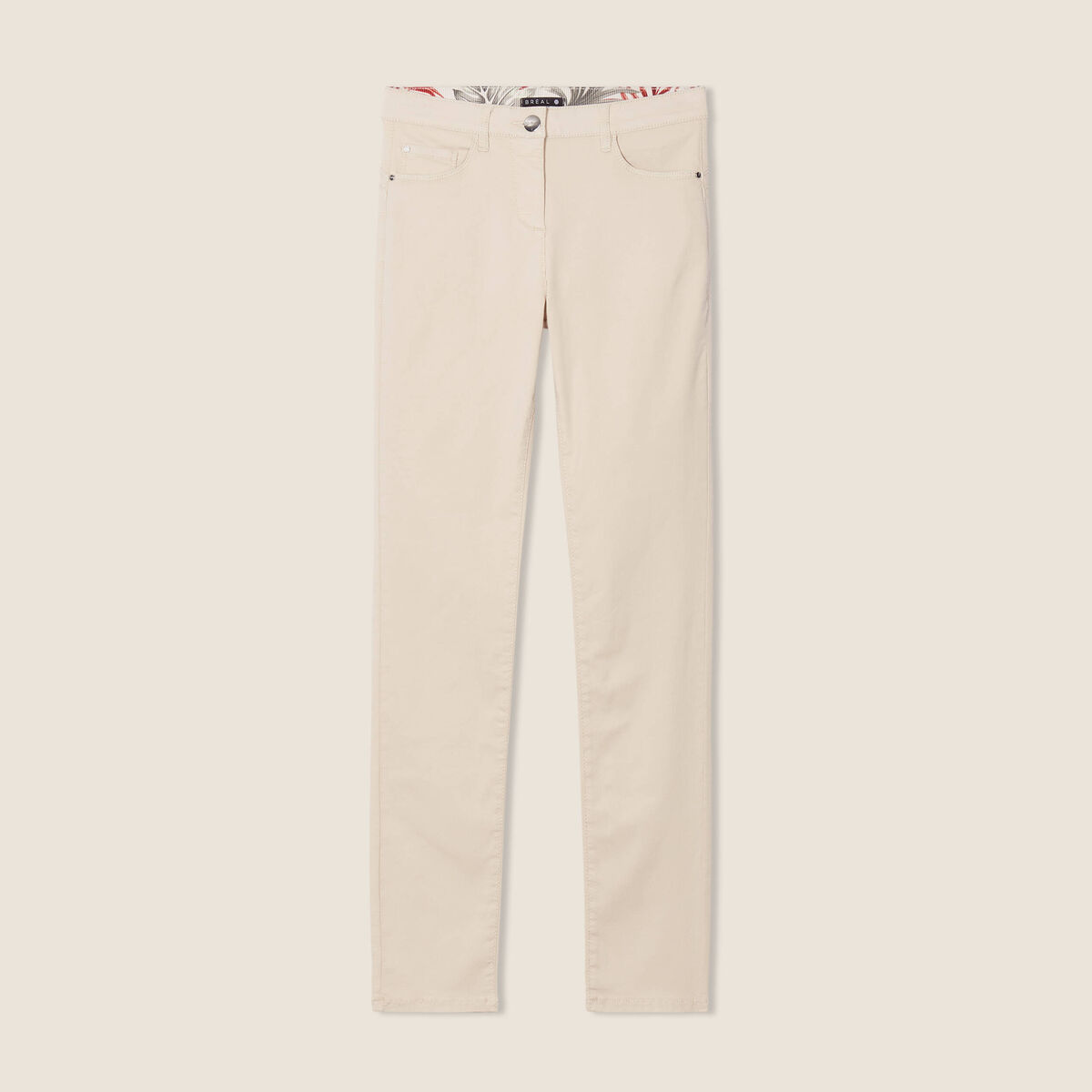 Pantalon magique ajusté taille standard ecru femme