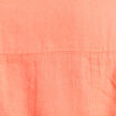 Robe droite courte col chemise orange fluo femme