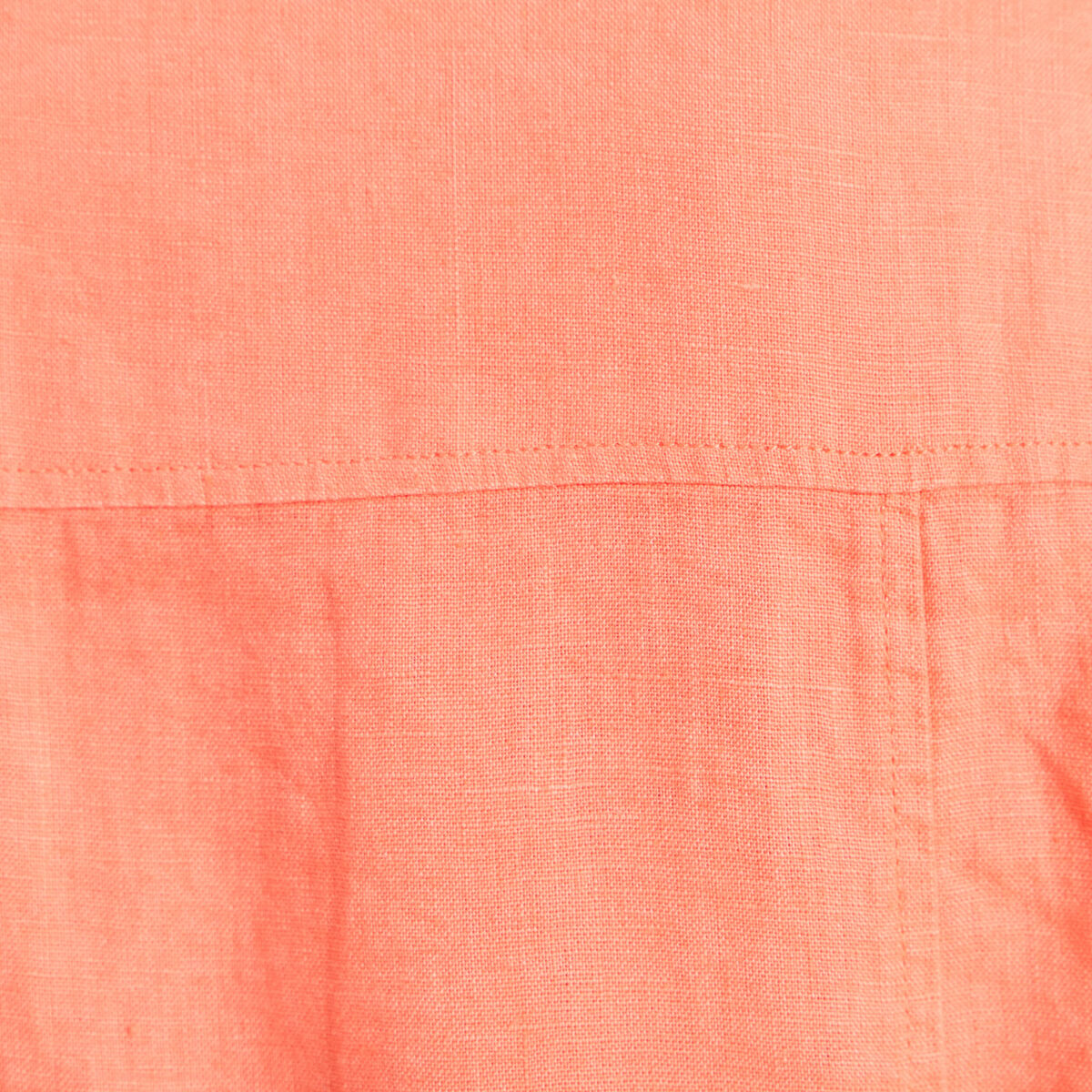 Robe droite courte col chemise orange fluo femme