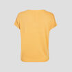Pull manches courtes jaune moutarde femme
