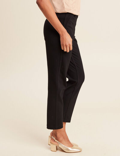 Pantalon droit réversible noir femme